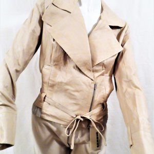 CONCEPT CREA LEATHER JACKET  LAMBSKIN  NWT